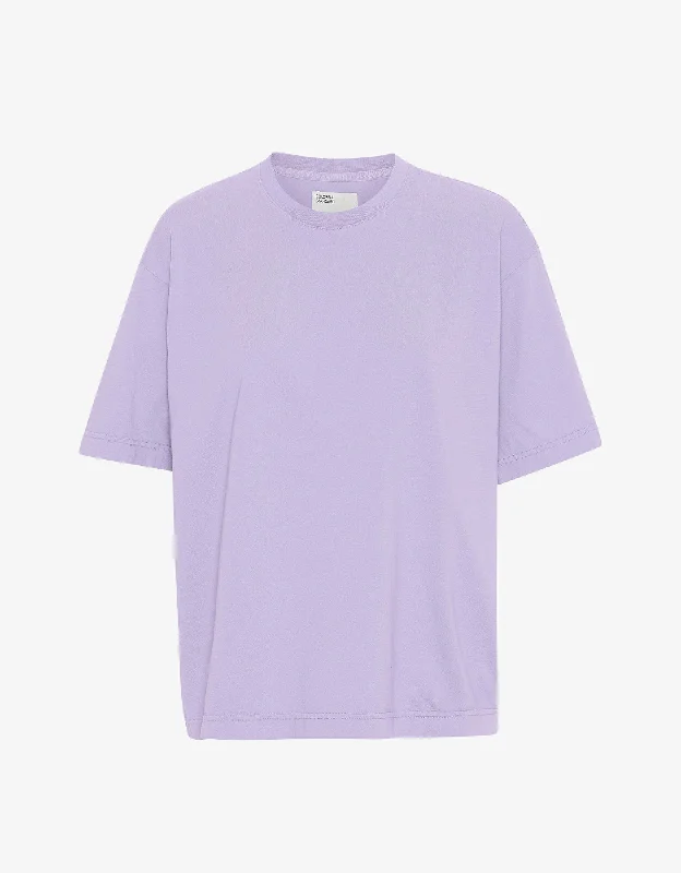 Oversized Organic T-Shirt - Soft Lavender Lace Blend Ribbed Blend Corduroy Blend