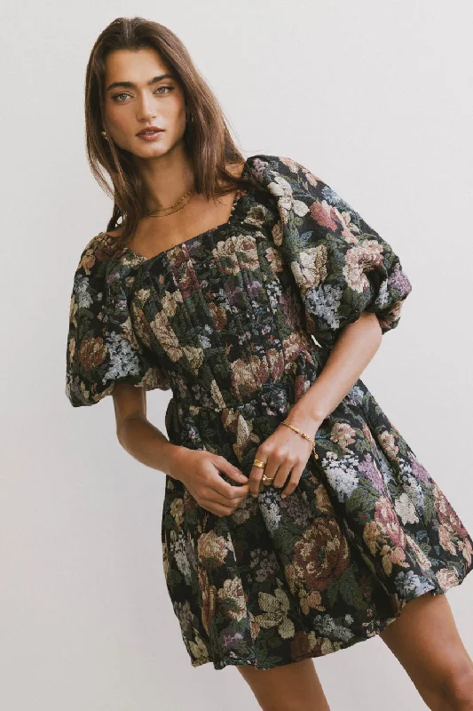 LaRuth Floral Mini Dress Cozy Jersey Mini Dress