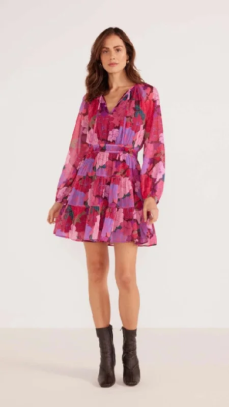 Lexie Long Sleeve Mini Dress Classic Floral Mini Dress