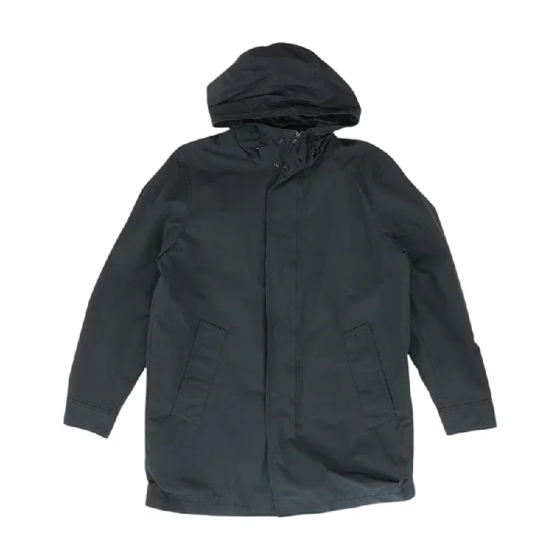 Black Solid Rain Jacket Cotton Jacket Linen Jacket Terry Jacket