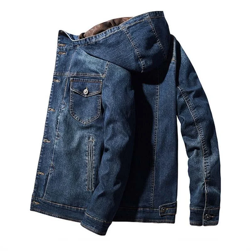 Edison Cargo Denim Jacket For Men Rayon Fabric Velvet Fabric Corduroy Fabric