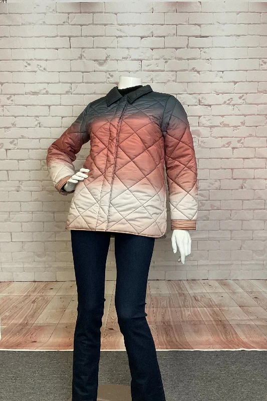 QUILTED OMBRE JACKET One-Shoulder Jacket Off-the-Shoulder Jacket Asymmetrical Jacket