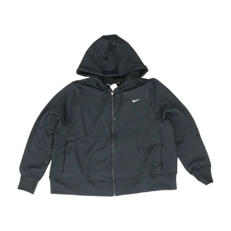 Black Solid Active Jacket Jacket Blazer Coat