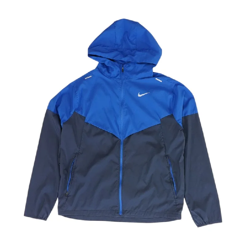 Blue Color Block Active Jacket Satin Jacket Silk Jacket Chiffon Jacket