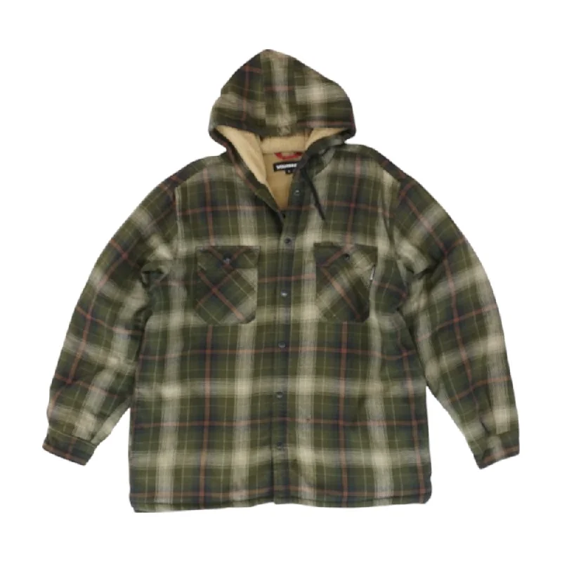 Green Plaid Jacket Toggled Jacket Drawstring Jacket Belted Jacket