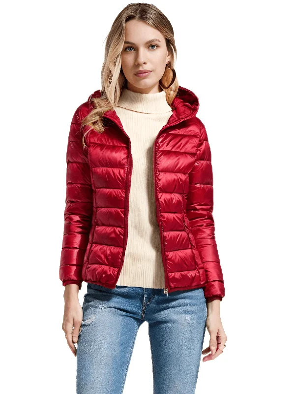 Ultra-Light Women's Thin Down Jacket Hooded Jacket Caped Jacket Shawl Collar Jacket