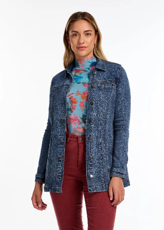 Long Denim Jacket Belted Jacket Elasticated Jacket Padded Jacket