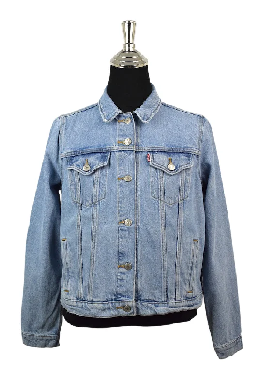 Levi's Brand Denim Jacket Stand-Up Collar Roll-Neck Collar Turtle Neck