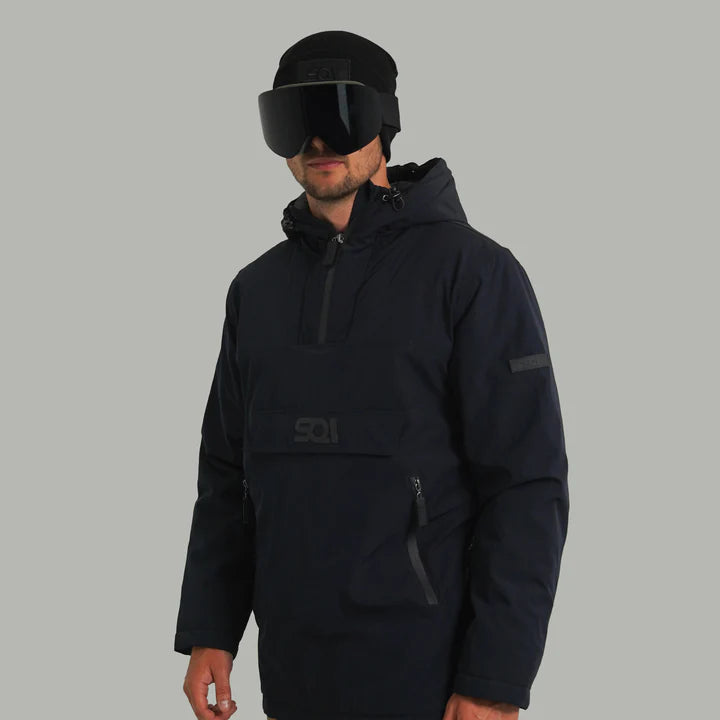 SQI Adults Ski Jacket - 1/4 Zip Boat Neck Shawl Collar Notched Collar