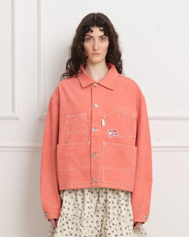 Station Jacket - Ancient Pink Wonky-Wear Satin Fabric Silk Fabric Chiffon Fabric