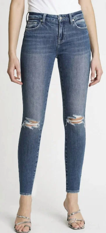 Audrey Mid Rise Skinny Jeans In Oceanside Casual High-Waisted Bootcut Jeans