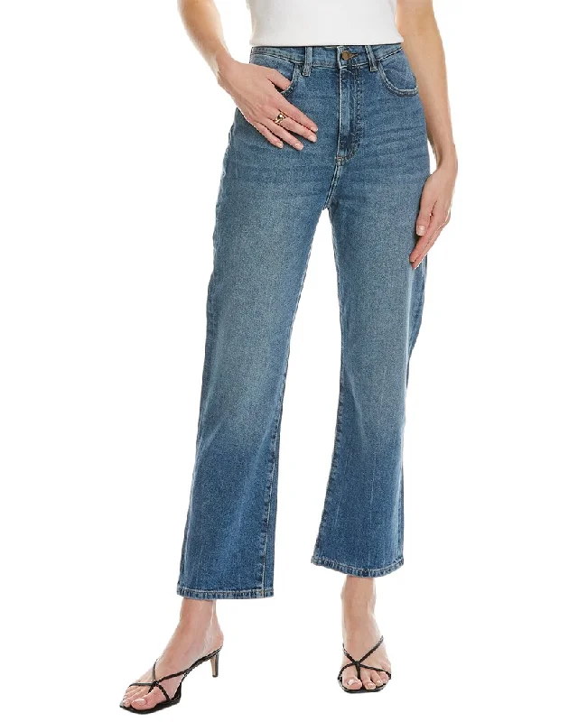 DL1961 Emilie Vista Ultra High-Rise Straight Jean Trendy Button-Up High-Waist Jeans