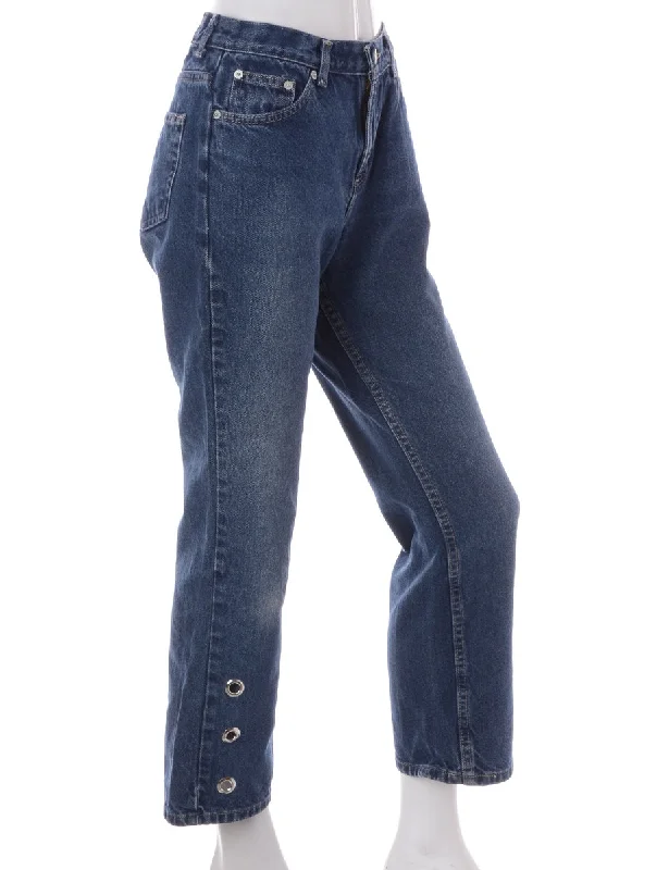 Label Lou Bottom Eyelet Jeans Elegant Raw Hem Jeans