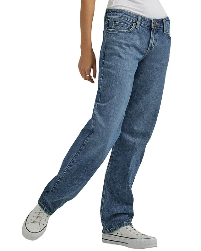 LEE Blue Speed Low Rise Straight Jean Casual Bootcut Ripped Jeans