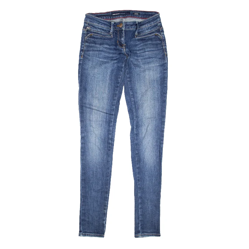 MISS SIXTY Sloane Y2K Jeans Blue Denim Slim Skinny Womens W24 L31 Stylish Shredded Denim Jeans