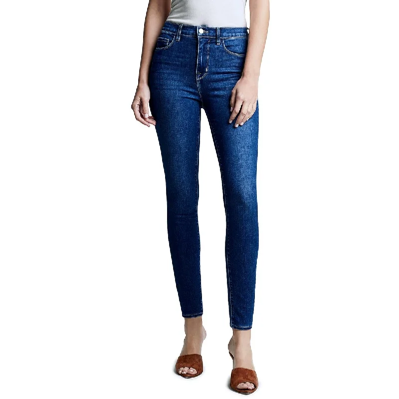 Monique Womens Ultra High Rise Medium Wash Skinny Jeans Comfortable Mid-Rise Jeans