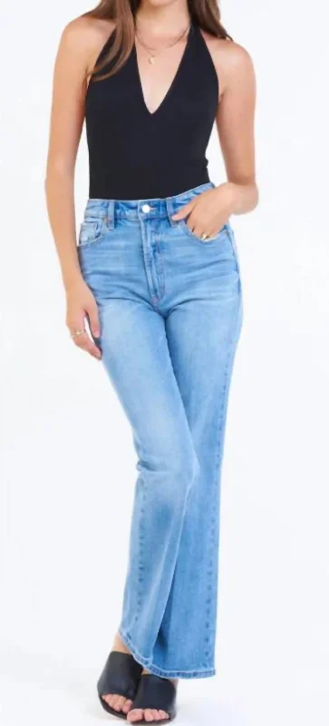 Paris Bootcut Jean In Costa Blue Classic Button Fly Jeans