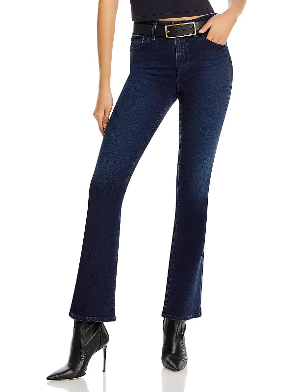 Womens High Rise Denim Bootcut Jeans Casual Straight-Leg Jeans