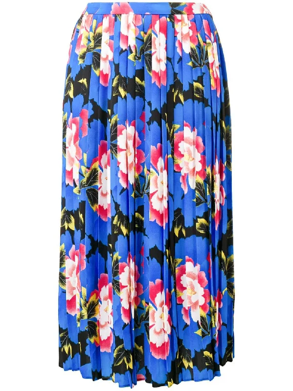 Indonesia Flower pleated skirt flowy skirt hem