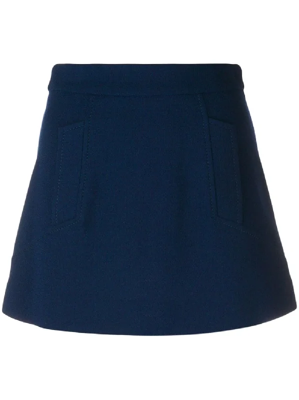 A-line mini skirt leather skirt bold