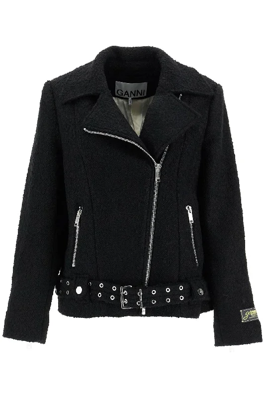Short Bouclã© Jacket For  - Black Satin Jacket Silk Jacket Chiffon Jacket