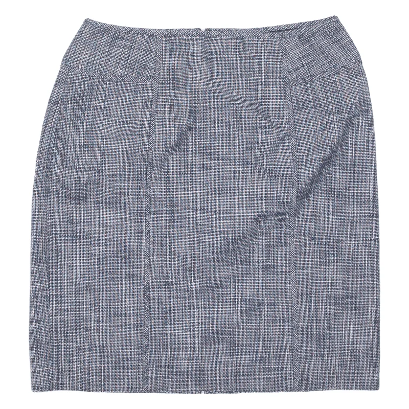 BANANA REPUBLIC Formal Short Pencil Skirt Blue Tweed Womens UK 12 lace skirt feminine