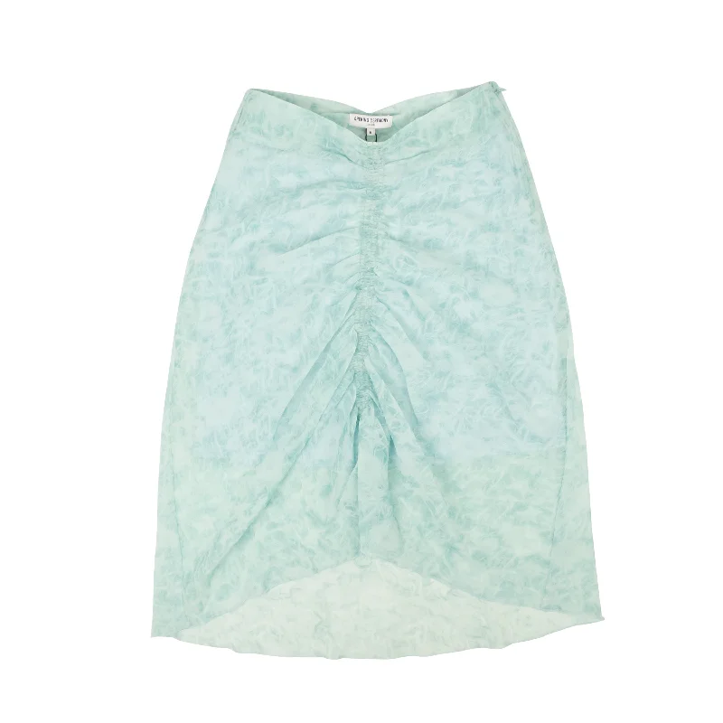 Opening Ceremony POWDER BLUE CRINKLE SKIRT velvet skirt rich