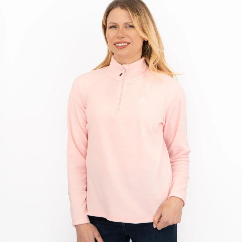 Dare 2B Womens Fleece Jacket Lightweight Freeform Half Zip Light Pink One-Shoulder Jacket Off-the-Shoulder Jacket Asymmetrical Jacket Dare 2B Womens Fleece Jacket Lightweight Freeform Half Zip Light Pink One-Shoulder Jacket Off-the-Shoulder Jacket Asymmetrical Jacket