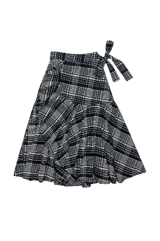 Elle Oh Elle Black Plaid Lillian Skirt wool skirt warm