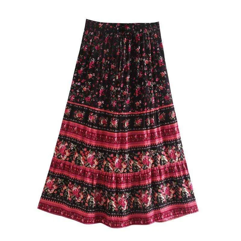 Faye Maxi Skirt silk skirt lustrous