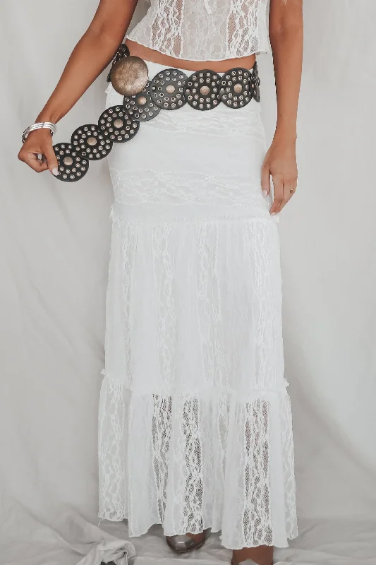 Feelling The Love White Lace Maxi Skirt cashmere skirt soft