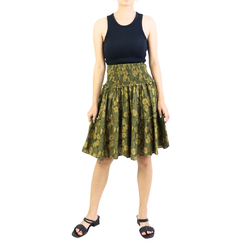 Flower Women's Skirt in Olive SK0090 020180 01 lace skirt intricate