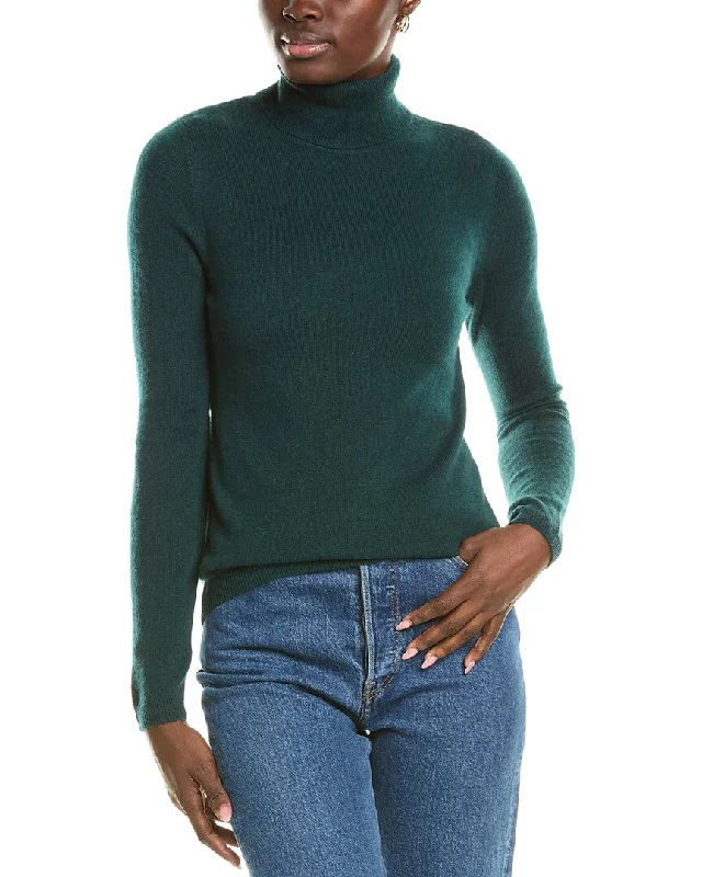 Forte Cashmere Turtleneck Cashmere Sweater Denim Fabric Leather Fabric Suede Fabric