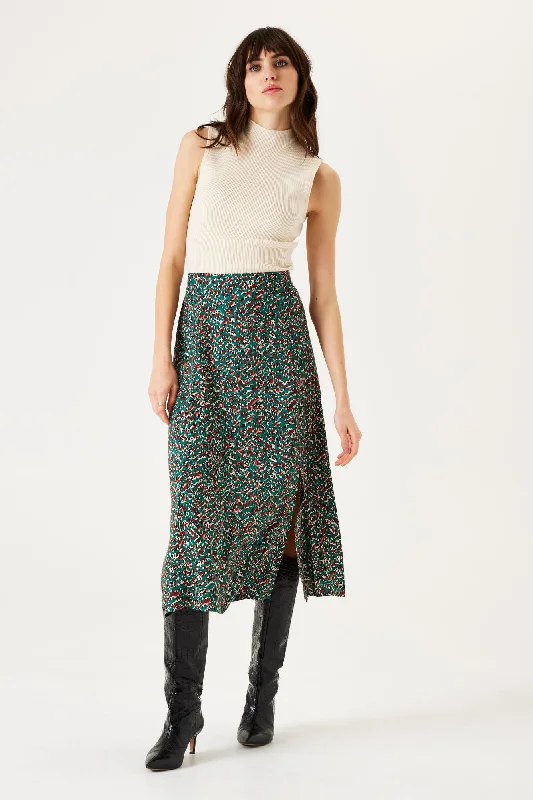 Garcia Midi Skirt - Ivy Forest leather skirt durable