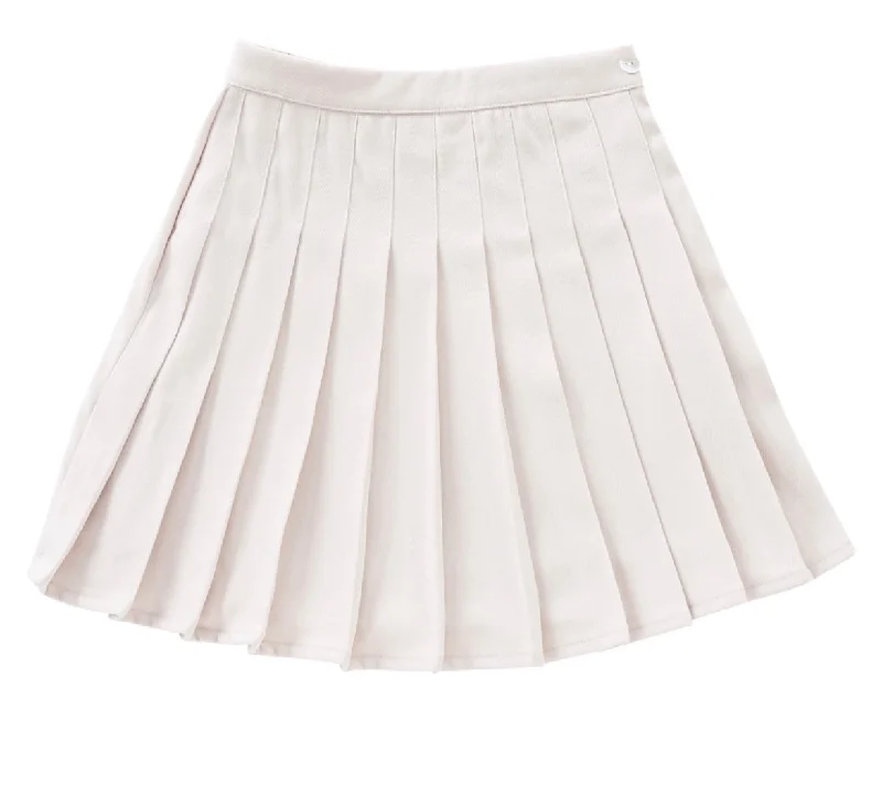 Kipp Stone Bud Pleat Skirt velvet skirt glossy