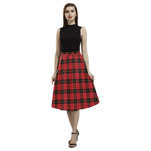 MacQueen Modern Tartan Aoede Crepe Skirt silk skirt lustrous