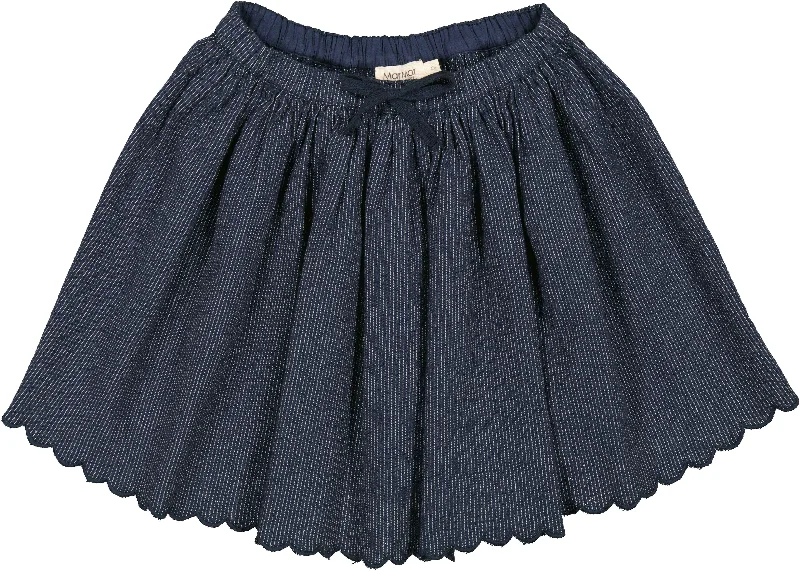 Marmar Blue Scallop Sana Skirt cashmere skirt rich