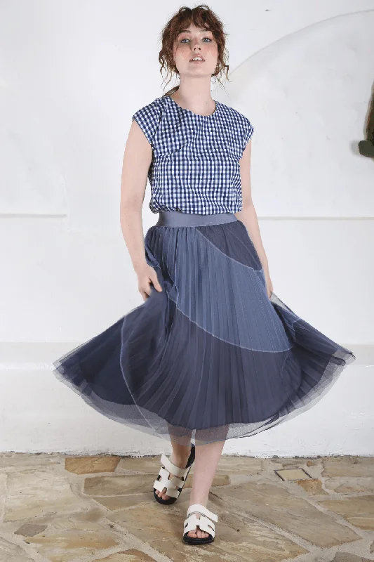 McQueen Tulle Skirt Cloud Grey cotton skirt soft