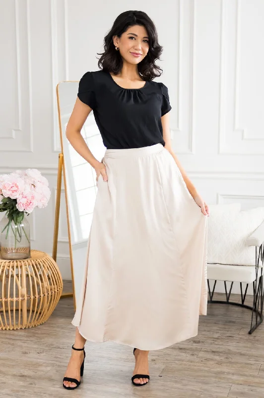 No Standing By Satin Skirt linen skirt light