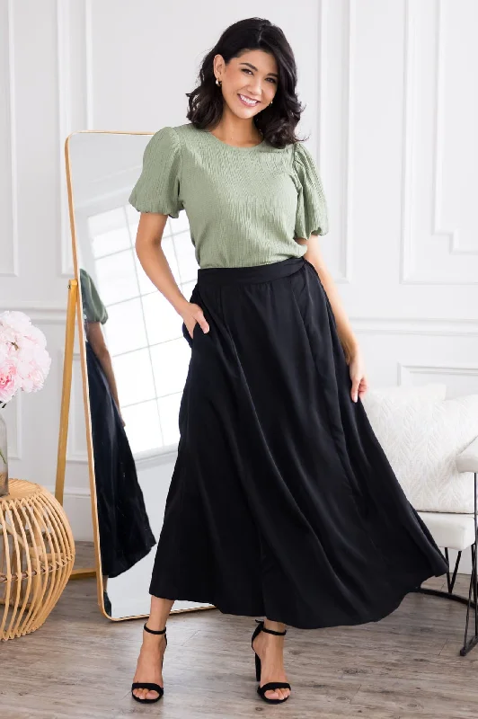 No Standing By Satin Skirt midi skirt versatile