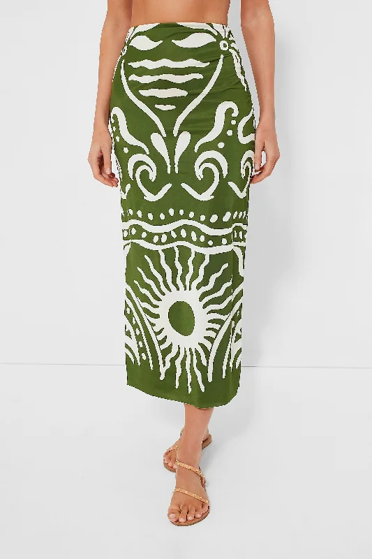 Paradise Verde Adia Skirt cashmere skirt soft