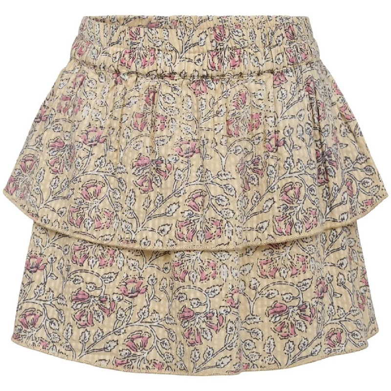 Sofie Schnoor AOP Flower Skirt corduroy skirt textured