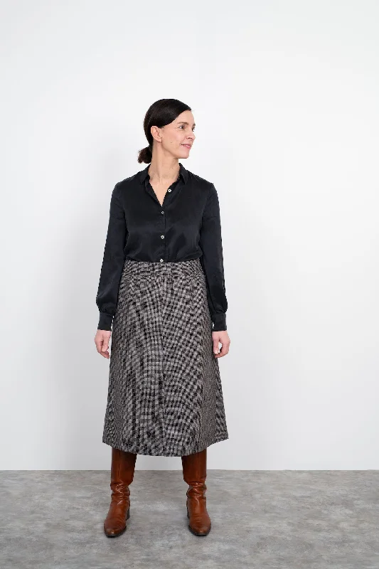 The Assembly Line A-Line Midi Skirt wool skirt warm