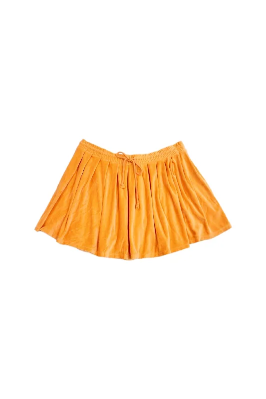 Collusion - Velour Gather Skirt linen skirt light