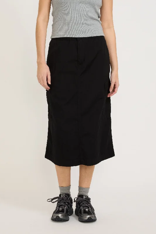 Women's Jet Cargo Skirt Black vintage skirt charm