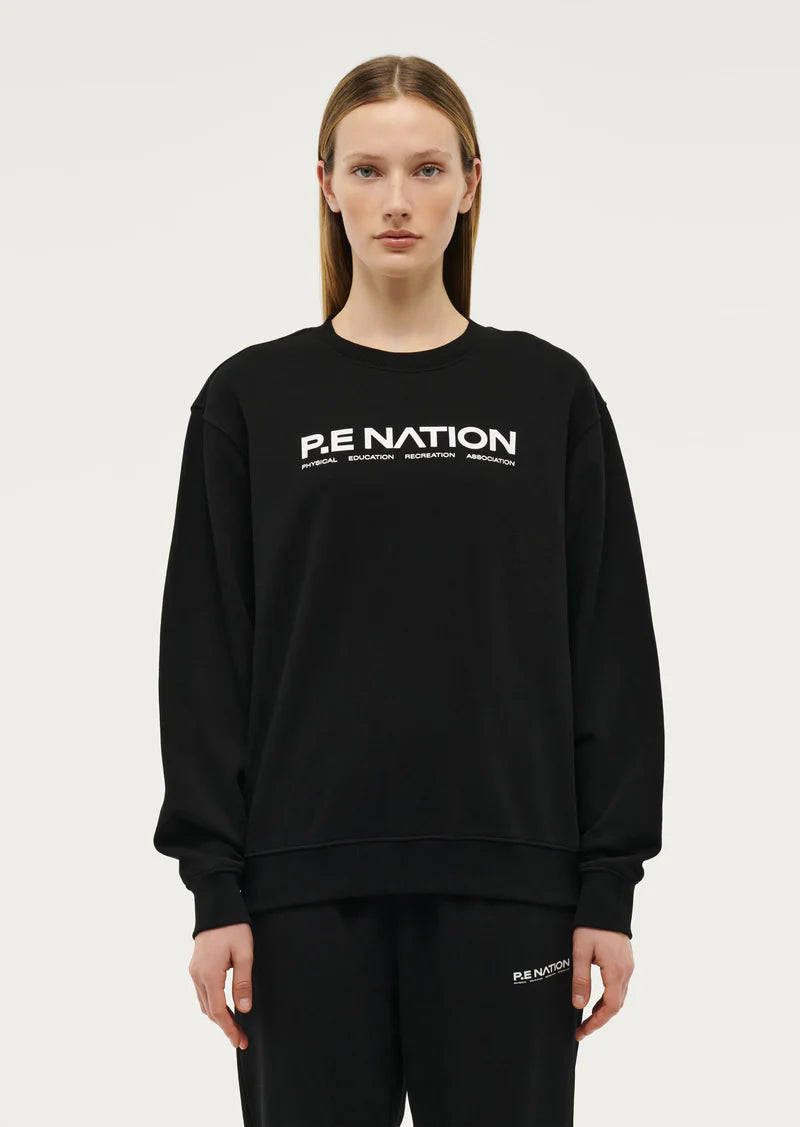 Women's P.E Nation Black Qualify Sweater Lightweight Heavyweight Midweight